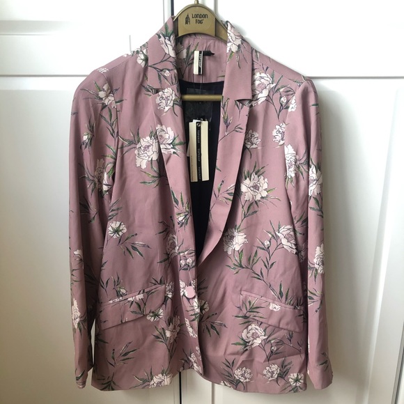 Topshop Printed Floral Blazer - NWT - Size 6 - Picture 5 of 6